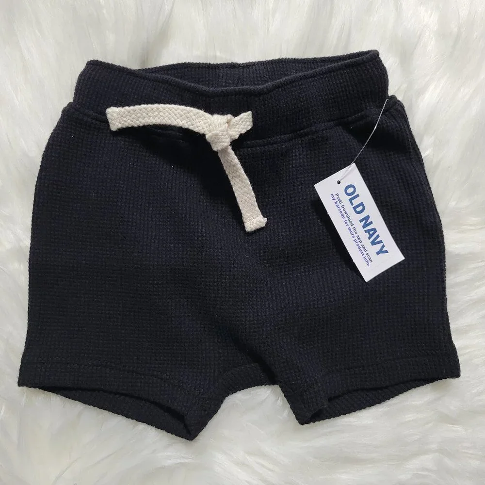 Waffle-Knit Pull-On Shorts for Baby